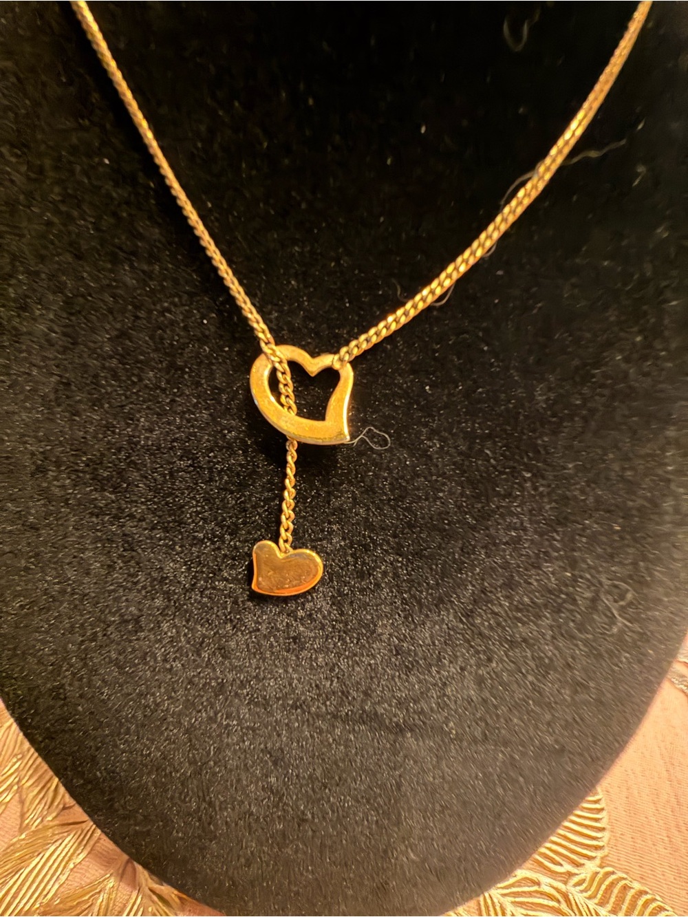Avon Gold Heart Lariat Necklace - Women Jewelry